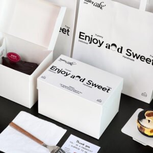 Wholesale White Rectangular Mini Boxes for Cut Layered Mousse Desserts Takeout - Bulk Pricing Available