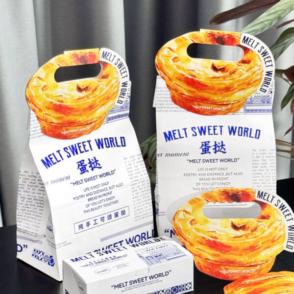 Wholesale White Non-Foldable Boxes for 4-Pack Portuguese Egg Tarts Takeout - Direct from Factory