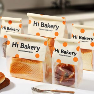 Custom 8-Side Seal Bakery Bags for Mochi Croissants and Pastry Packaging - Manufacturer Direct