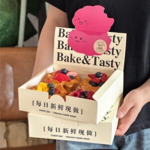 Wholesale Disposable Boxes for 2-4 Egg Tarts and Croissant Takeout - Direct Factory
