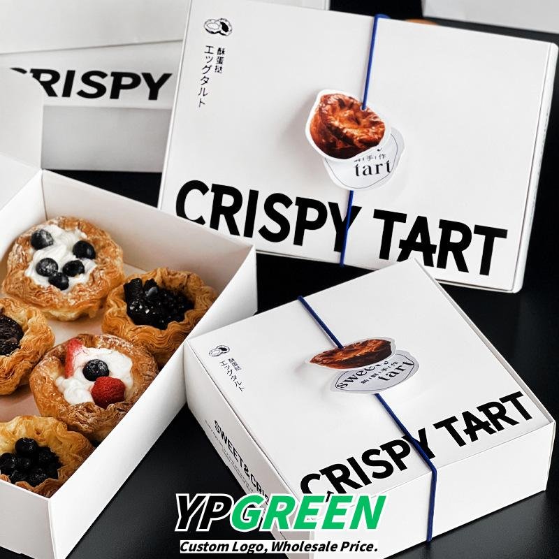 Wholesale White Minimalist Thickened Boxes for 4-6 Egg Tarts Takeout - Direct Factory