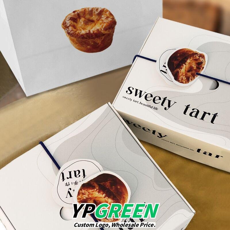 Wholesale 4-Compartment Takeout Boxes for Portuguese Egg Tarts and Pastries - Direct Factory