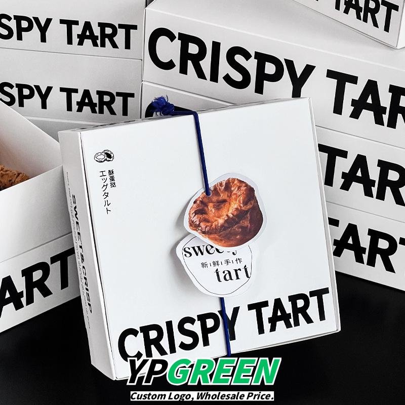 Wholesale White Minimalist Thickened Boxes for 4-6 Egg Tarts Takeout - Direct Factory