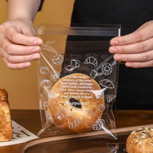Wholesale Transparent Self-Seal Disposable Bags for Bagels, Toast, and Donuts Takeout - Bulk Pricing Available