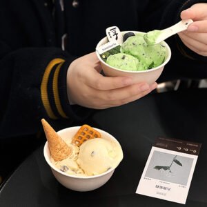 Wholesale Degradable Disposable Paper Cups for Yogurt Pudding and Ice Cream Takeout - Flexible MOQ Factory