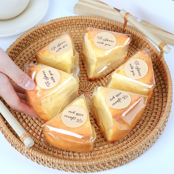 Wholesale Transparent Cellophane Bags for 6-8 Inch Chiffon Cake Slices and Pastry Takeout - Source from Factory