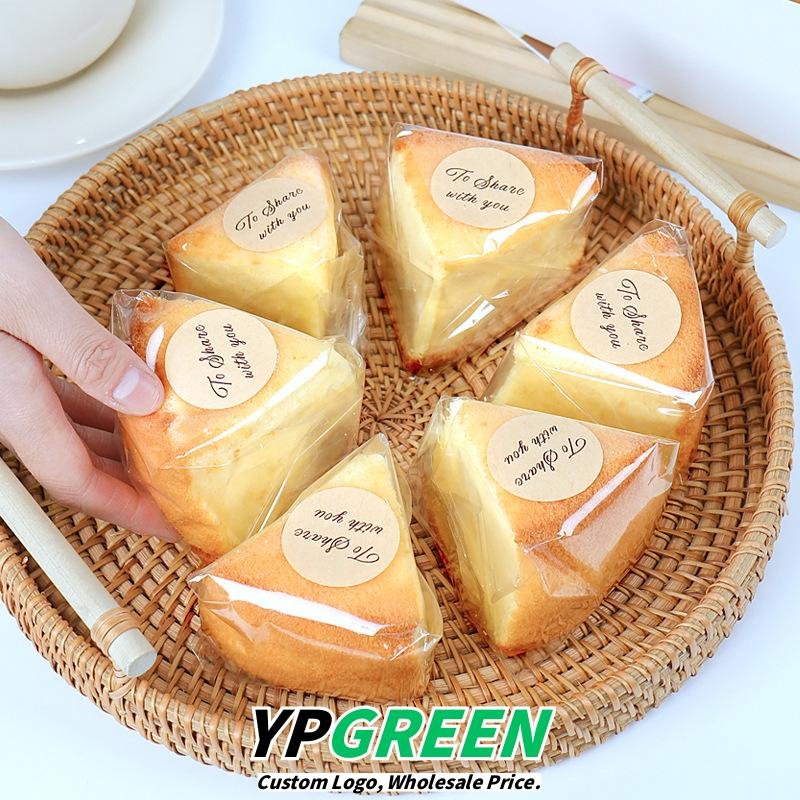 Wholesale Transparent Cellophane Bags for 6-8 Inch Chiffon Cake Slices and Pastry Takeout - Source from Factory