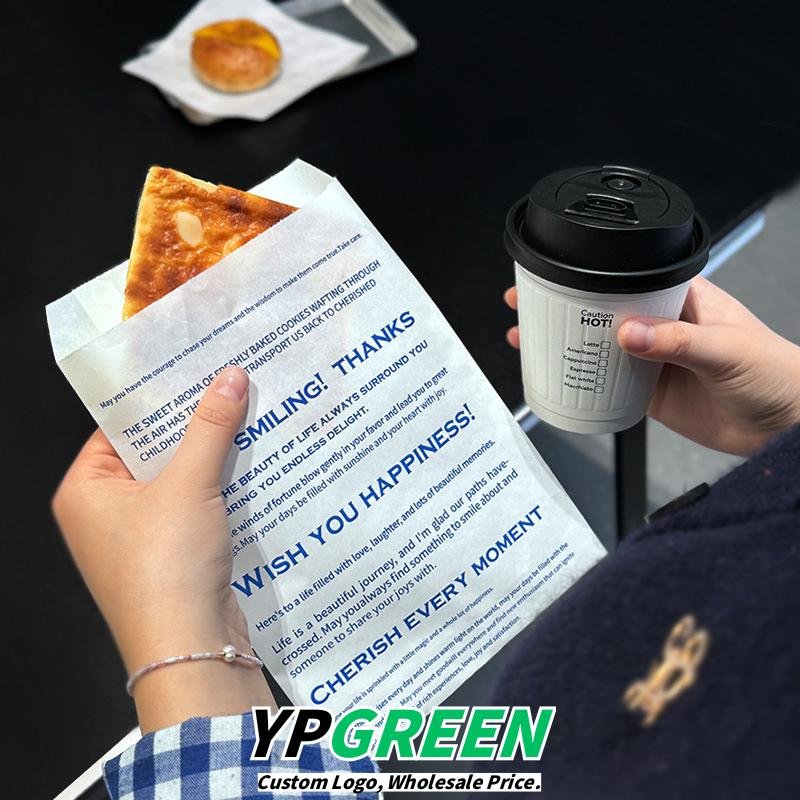 Wholesale Minimalist IG-Style Anti-Oil Paper Bags for Soda Bread, Baguettes, Bagels, and Croissants Takeout - Factory Direct Supply