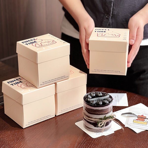 Wholesale Mini 4-Inch Cake Boxes for Cut Desserts, Canelé, and Basque French Pastries Takeout - Factory Outlet for Business