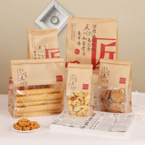 Wholesale Transparent Window Self-Seal Wire-Edge Bags for Handcrafted Cookies and Peach Crisps - Direct from Factory