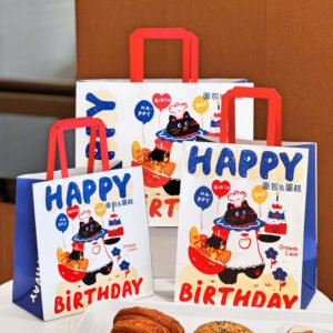 Wholesale Super Cute Cartoon Kraft Handheld Bags for Bakery Toast and Dessert Takeout - Direct from Factory