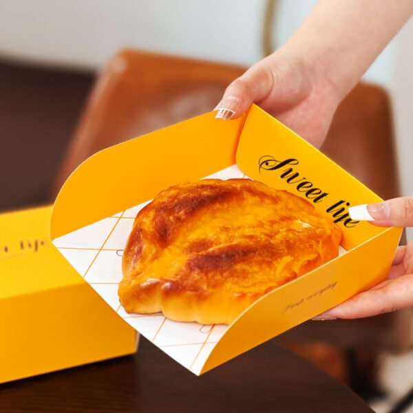 Wholesale Yellow Drawer-Style Pastry Boxes with Small Shovel for Bread, Croissants, and Waffles Takeout - Direct from Factory
