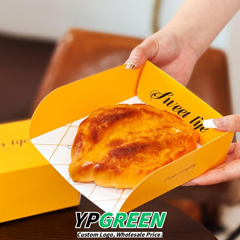 Wholesale Yellow Drawer-Style Pastry Boxes with Small Shovel for Bread, Croissants, and Waffles Takeout - Direct from Factory