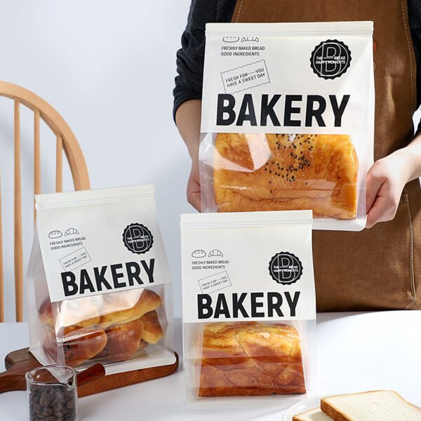 Wholesale Window Self-Seal Bags for 450g Sliced Toast and Mochi Croissants Takeout - Factory-to-Buyer Channel