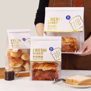 Wholesale Thickened Kraft Self-Seal Bags for 450g Toast and Croissant Takeout - Factory Direct Supply