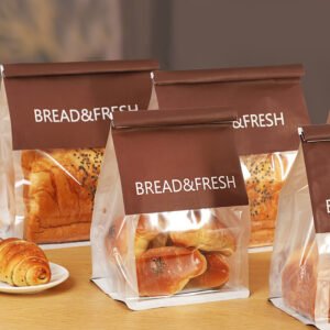 Wholesale Anti-Oil Paper Bags with Windows for Commercial Toast, Croissants, and Horn Breads Takeout - Factory Direct Supply
