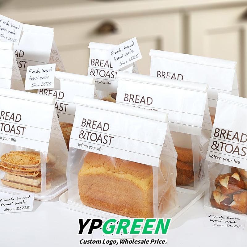 Wholesale Large Transparent Window Self-Seal Bags with Wire Edge for 450g Toast Takeout - Direct from Manufacturer