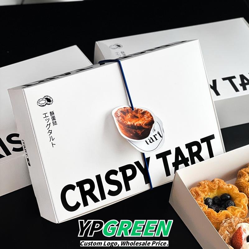Wholesale White Minimalist Thickened Boxes for 4-6 Egg Tarts Takeout - Direct Factory