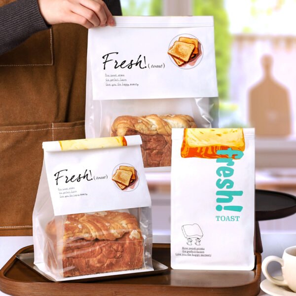 Wholesale Food-Grade Self-Seal Kraft Bags for 450g Toast Bread Takeout - OEM & ODM Available