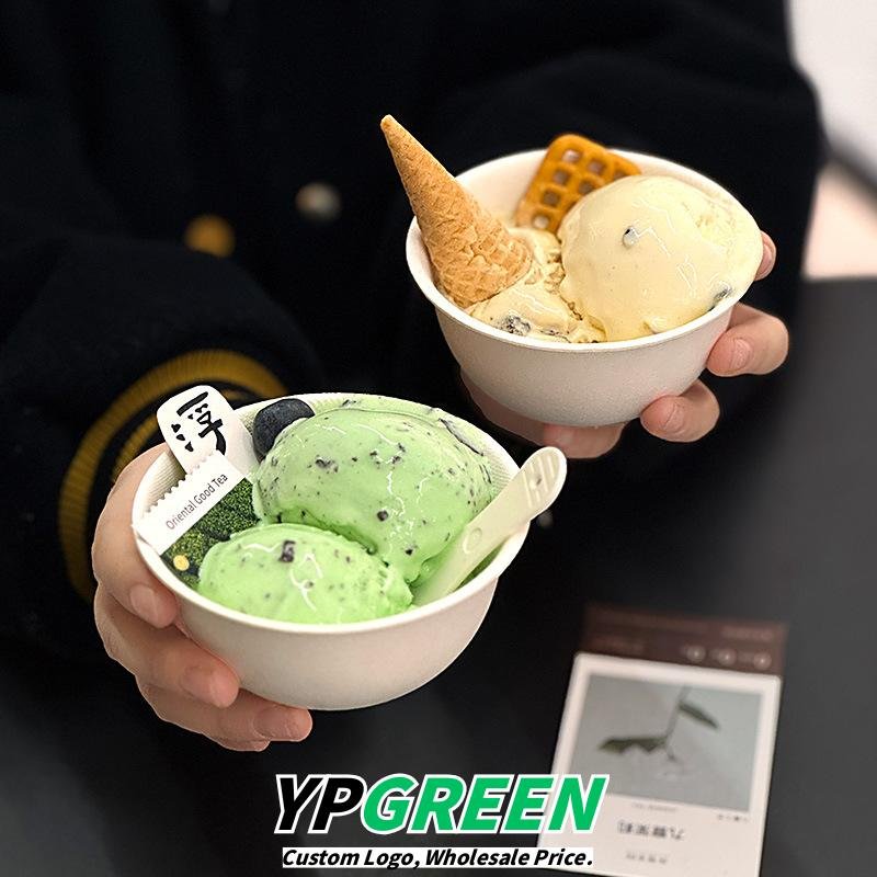 Wholesale Degradable Disposable Paper Cups for Yogurt Pudding and Ice Cream Takeout - Flexible MOQ Factory