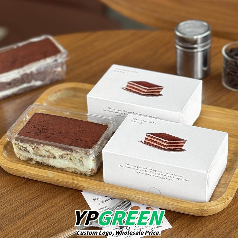 Wholesale Rectangular Tiramisu Cake Boxes and Handheld Bags for Layered Desserts - Factory-to-Buyer Channel