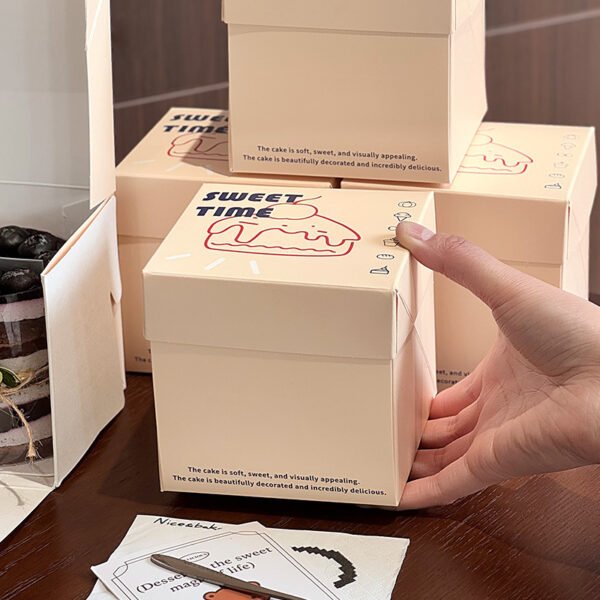 Wholesale Mini 4-Inch Cake Boxes for Cut Desserts, Canelé, and Basque French Pastries Takeout - Factory Outlet for Business