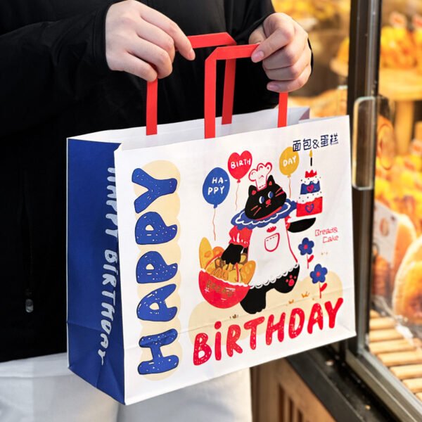 Wholesale Super Cute Cartoon Kraft Handheld Bags for Bakery Toast and Dessert Takeout - Direct from Factory
