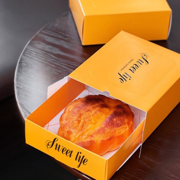 Wholesale Yellow Drawer-Style Pastry Boxes with Small Shovel for Bread, Croissants, and Waffles Takeout - Direct from Factory