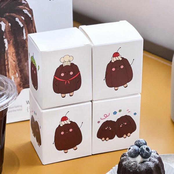 Wholesale Cartoon Single Canelé Boxes with Printing for Mini Bakery Takeout - Factory Direct Supply