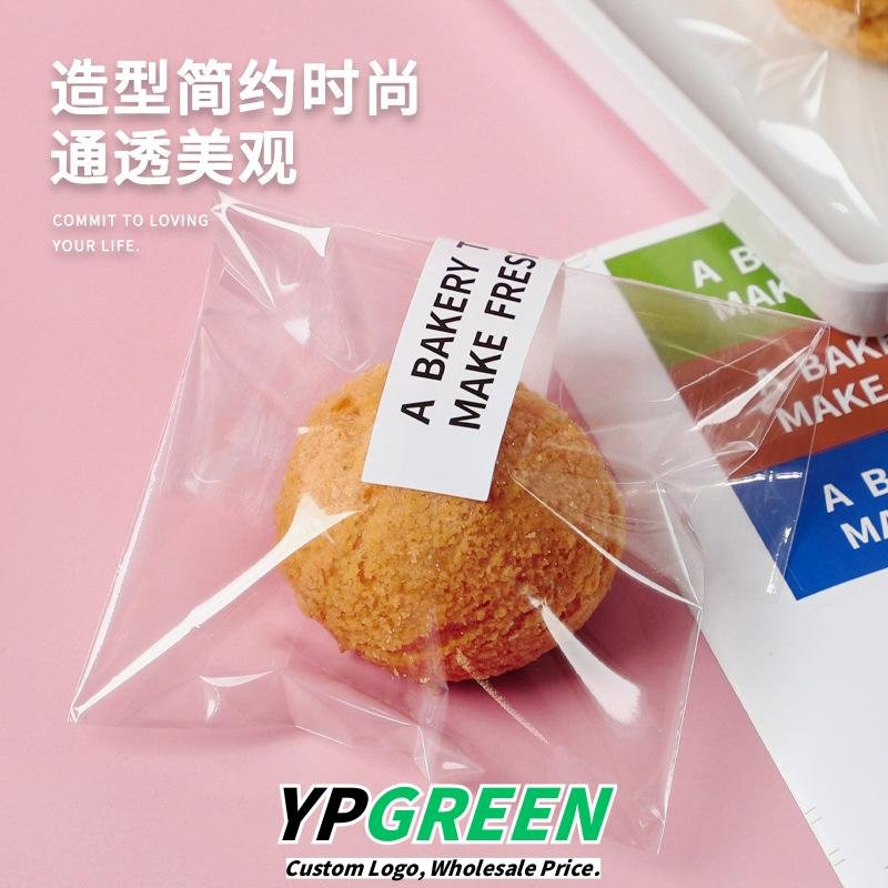 Wholesale Transparent Flat-Top Bags for Cookies, Biscuits, Scones, Puffs, and Chocolate Snacks Takeout - Factory Direct Supply