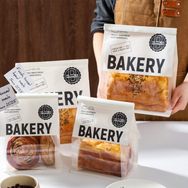 Wholesale Window Self-Seal Bags for 450g Sliced Toast and Mochi Croissants Takeout - Factory-to-Buyer Channel