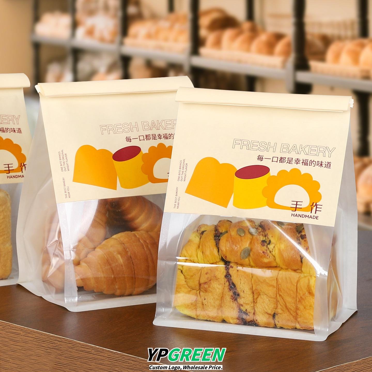 Wholesale Transparent Window Self-Seal Bags for 450g Toast and Sliced Bread - Direct Factory
