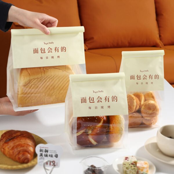Wholesale 8-Side Seal Stand-Up Bags for 450g Toast and Sliced Bread - Direct Factory