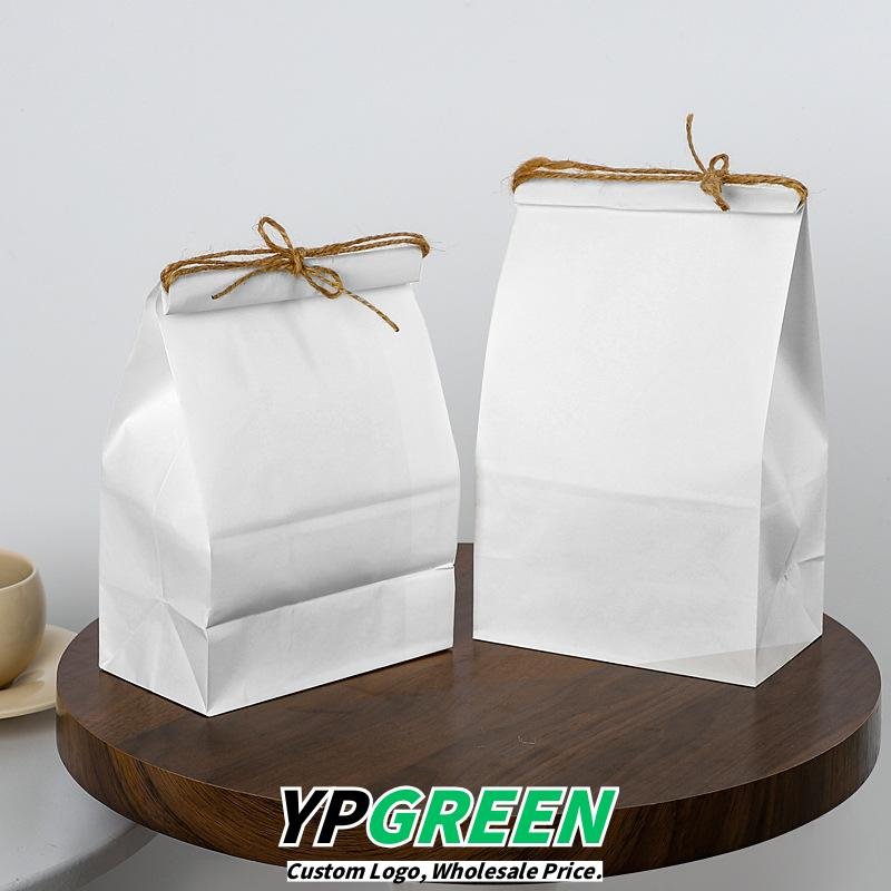 Wholesale Food-Grade Kraft Bags for Bagels, Croissants, and Alkali Water Bread with Card Labels - Trade-Only Pricing