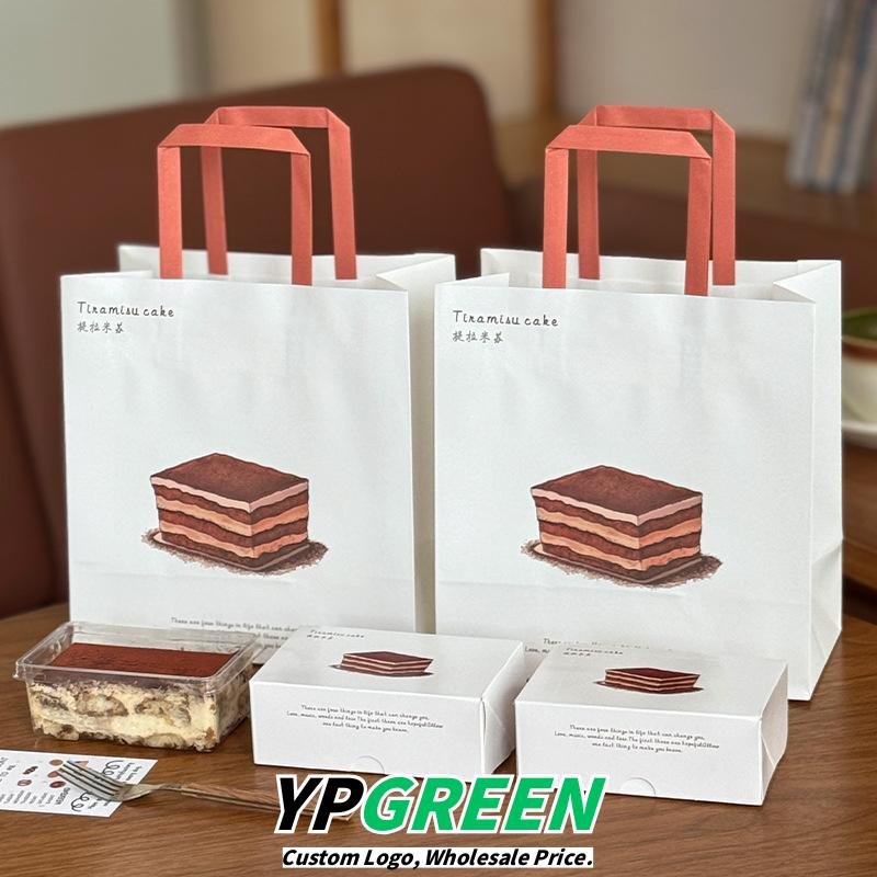 Wholesale Rectangular Tiramisu Cake Boxes and Handheld Bags for Layered Desserts - Factory-to-Buyer Channel