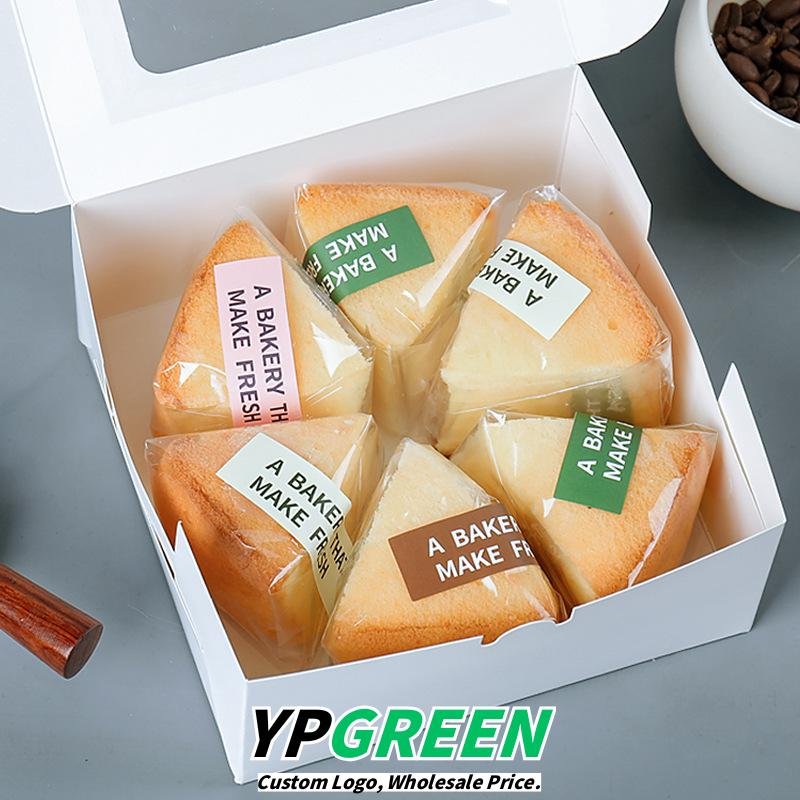 Wholesale Transparent Cellophane Bags for 6-8 Inch Chiffon Cake Slices and Pastry Takeout - Source from Factory