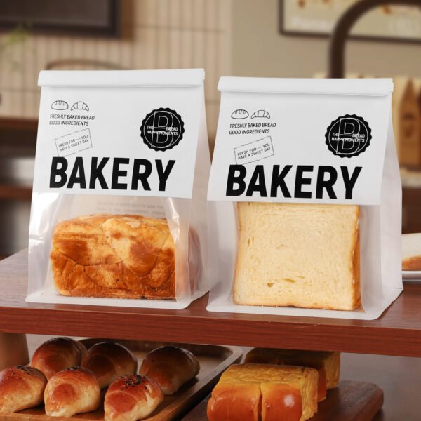 Wholesale Transparent Window Self-Seal Kraft Bags for 450g Toast and Sliced European Bread - Factory to Business