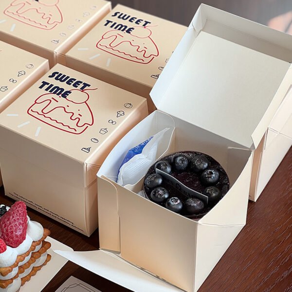 Wholesale Mini 4-Inch Cake Boxes for Cut Desserts, Canelé, and Basque French Pastries Takeout - Factory Outlet for Business
