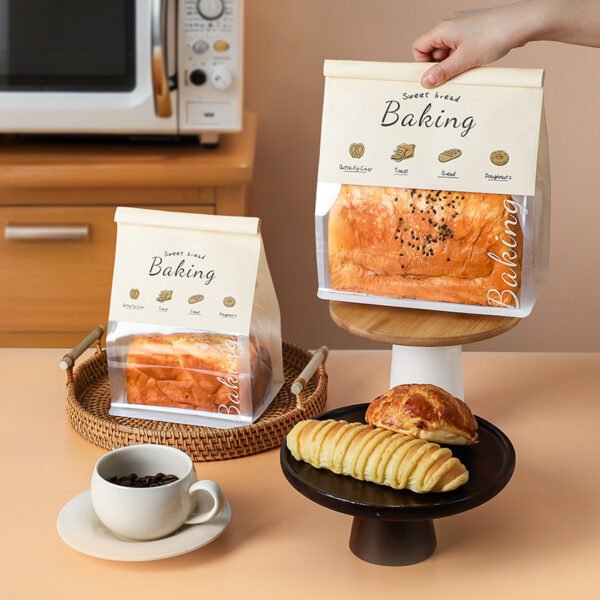 Wholesale Food-Grade Self-Seal Bags for 450g Sliced Toast, Cookies, Mochi, Baguettes, and Soda Bread Takeout - Factory Price Guarantee