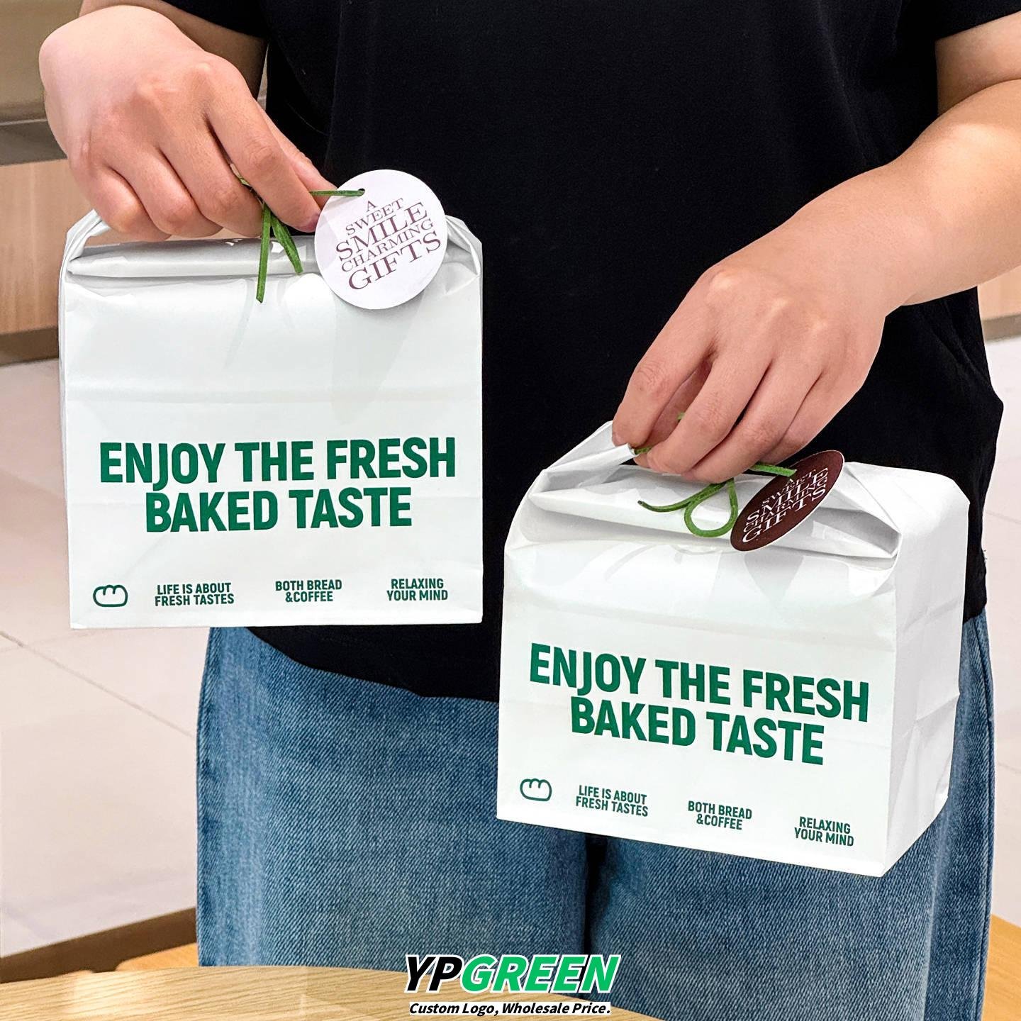 Wholesale Creative Hemp Rope Square Bottom Kraft Paper Bags for Bakery Toast and Dim Sum Takeout - Factory Direct Supply