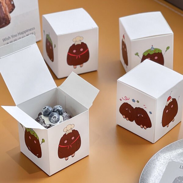 Wholesale Cartoon Single Canelé Boxes with Printing for Mini Bakery Takeout - Factory Direct Supply