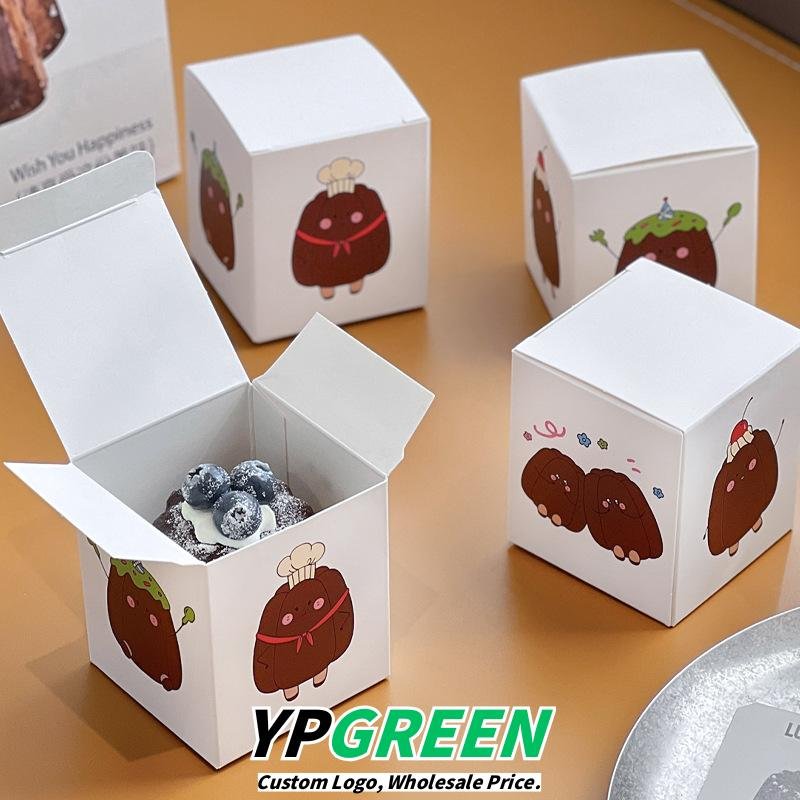 Wholesale Cartoon Single Canelé Boxes with Printing for Mini Bakery Takeout - Factory Direct Supply