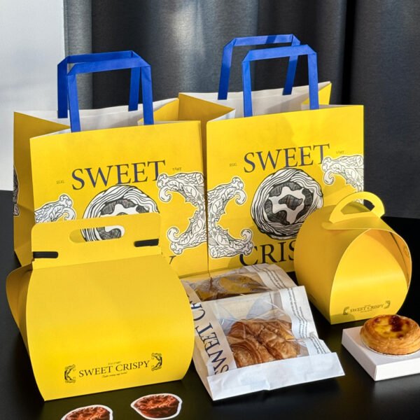 Wholesale Yellow Disposable Boxes for Single or 4-Pack Portuguese Egg Tarts Takeout - Direct from Manufacturer