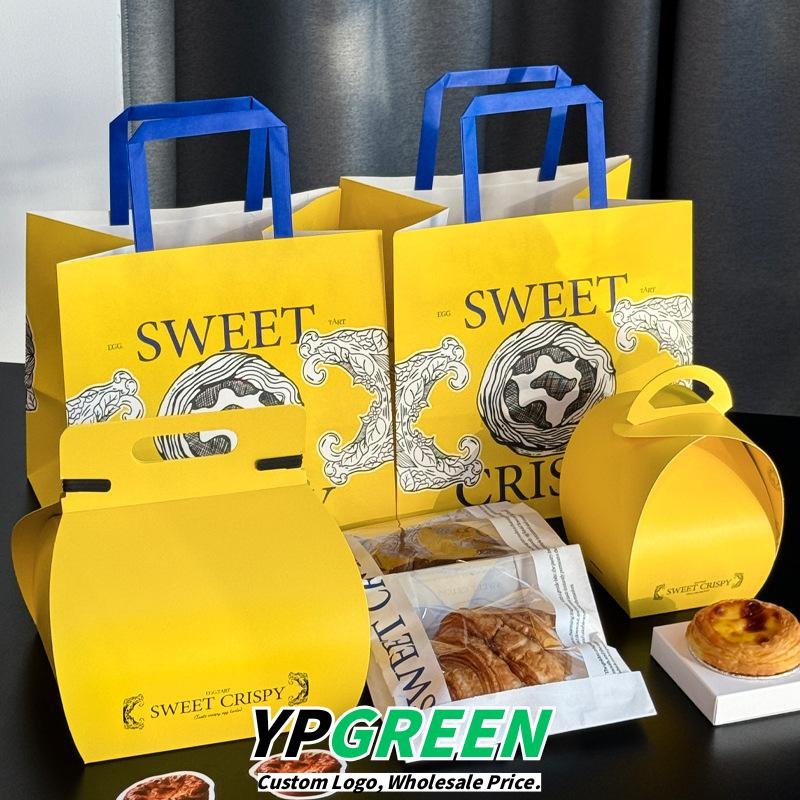 Wholesale Yellow Disposable Boxes for Single or 4-Pack Portuguese Egg Tarts Takeout - Direct from Manufacturer