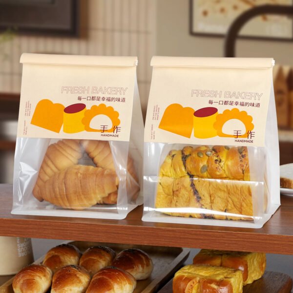 Wholesale Transparent Window Self-Seal Bags for 450g Toast and Sliced Bread - Direct Factory