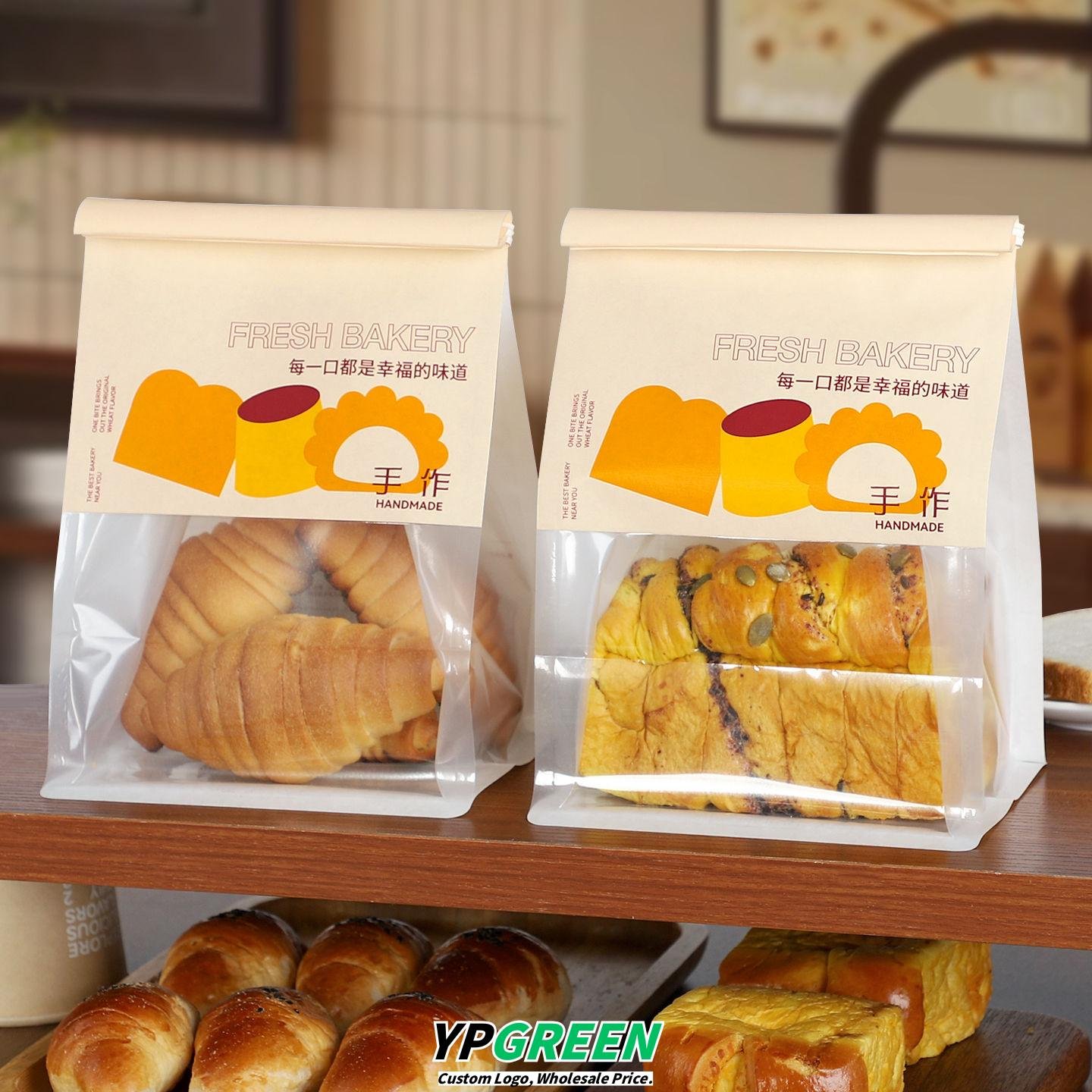 Wholesale Transparent Window Self-Seal Bags for 450g Toast and Sliced Bread - Direct Factory