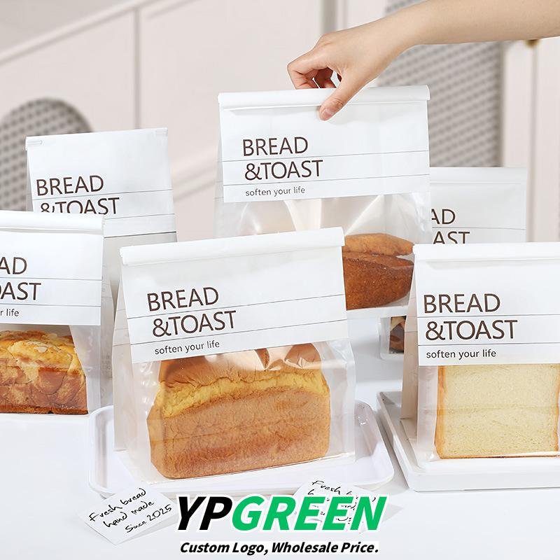 Wholesale Large Transparent Window Self-Seal Bags with Wire Edge for 450g Toast Takeout - Direct from Manufacturer