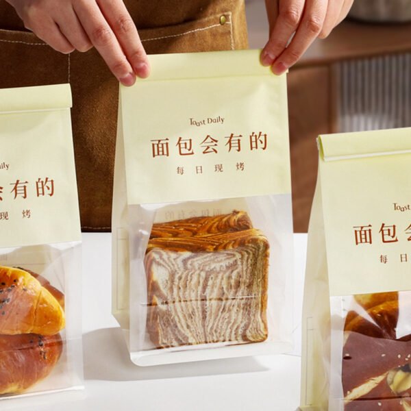 Wholesale 8-Side Seal Stand-Up Bags for 450g Toast and Sliced Bread - Direct Factory