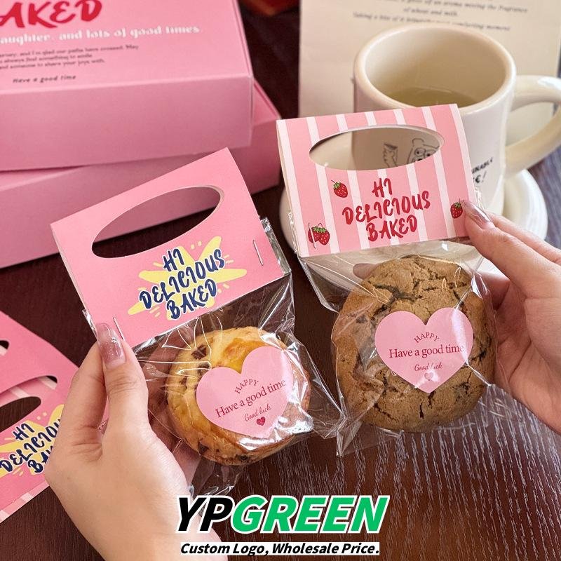 Wholesale Pink Boxes for Cookies and Snowflake Pastries with Card Holders - Direct Factory