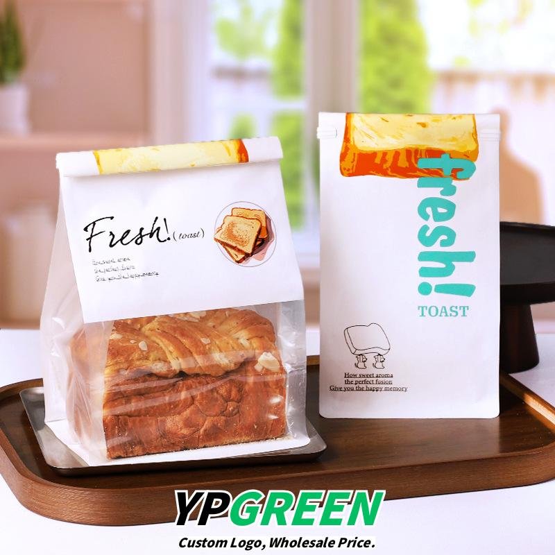 Wholesale Food-Grade Self-Seal Kraft Bags for 450g Toast Bread Takeout - OEM & ODM Available